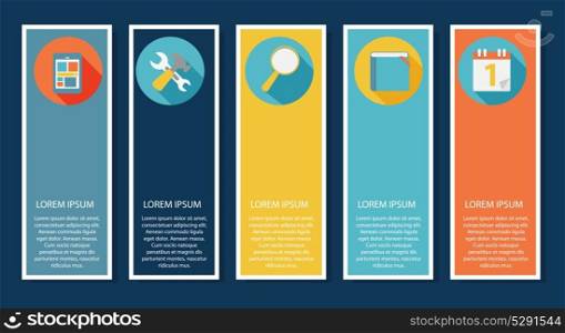 INFOGRAPHICS design flat elements with long shadows vector illustration. INFOGRAPHICS design flat elements with long shadows vector illus