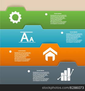 Infographics design of colorful stripes. Vector &#xA;illustration for your website