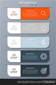 Infographics elements 5 options