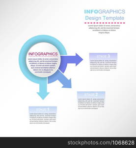 Infographics for visual design of business projects, business trainings, strategies and development
