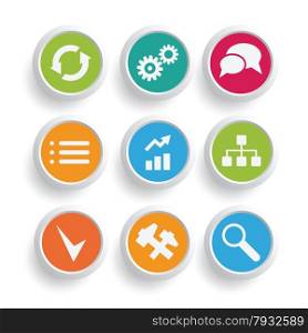 Infographics icons set. Modern business concept vector illustration.