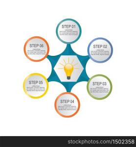 Infographics Marketing Business Report Design Options Light Bulb