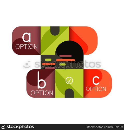 Infographics option and step by step in rounded squares, element of chart, graph, diagram with options, parts, processes. Infographics option and step by step in rounded squares, element of chart, graph, diagram with options, parts, processes. Vector business template for presentation or web info banner