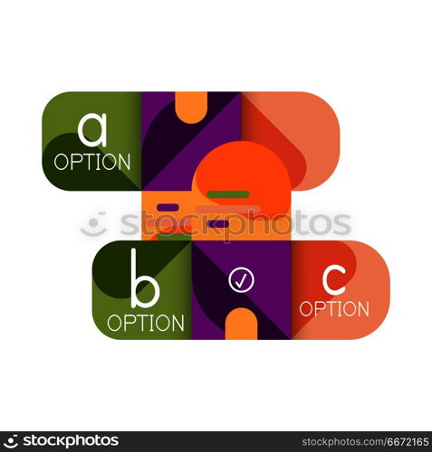 Infographics option and step by step in rounded squares, element of chart, graph, diagram with options, parts, processes. Infographics option and step by step in rounded squares, element of chart, graph, diagram with options, parts, processes. Vector business template for presentation or web info banner