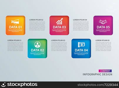 Infographics square paper with 4 data template. Vector illustration abstract background. Can be used for workflow layout, business step, tag, banner, web design.