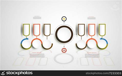 Infographics timeline design template for business concept and icons,Can be used for workflow layout, diagram,number options,step,options,web design,Business concept, presentations,Vector illustration.