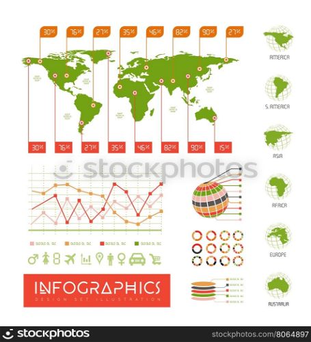 Infographics vector set illustration. Infographics vector set illustration on white background