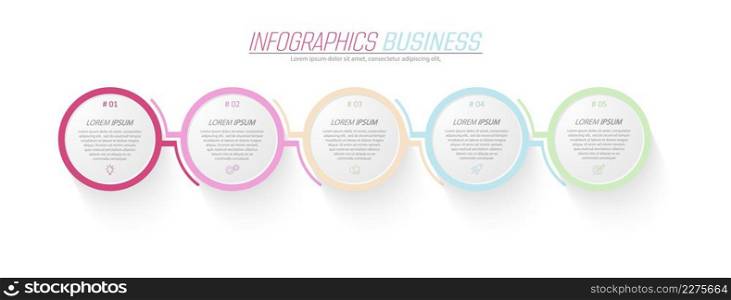 Infographics. Visualization of business data, projects, trainings, development plans and strategies. Pictograms of processes. Flat style.