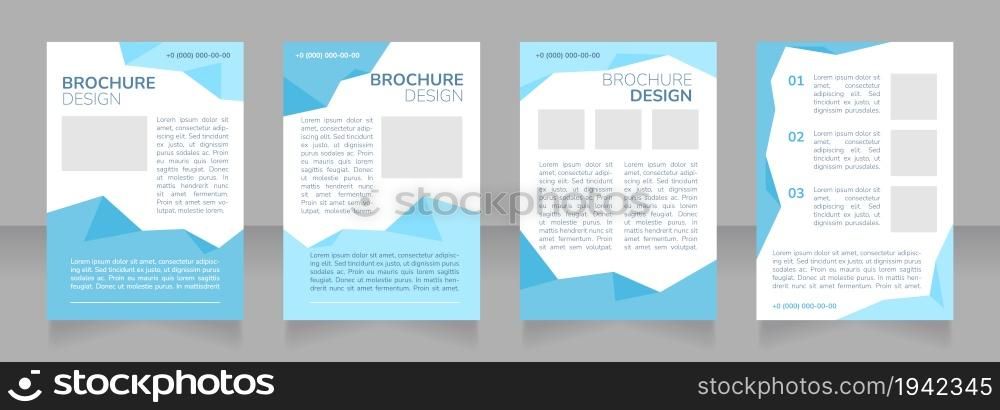 Informal learning opportunities blank brochure layout design. Vertical poster template set with empty copy space for text. Premade corporate reports collection. Editable flyer paper pages. Informal learning opportunities blank brochure layout design