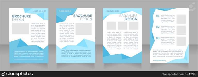 Informal learning opportunities blank brochure layout design. Vertical poster template set with empty copy space for text. Premade corporate reports collection. Editable flyer paper pages. Informal learning opportunities blank brochure layout design