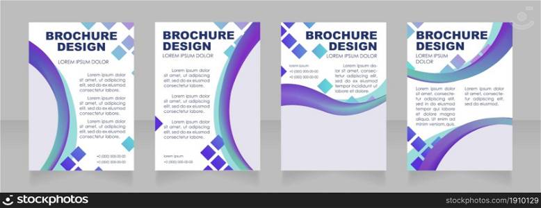 Information about key products blank brochure layout design. Vertical poster template set with empty copy space for text. Premade corporate reports collection. Editable flyer paper pages. Information about key products blank brochure layout design