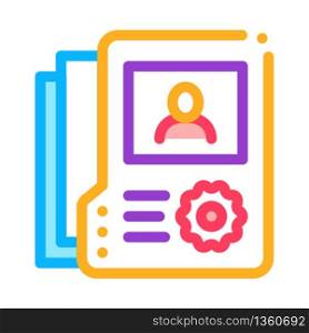 information about person icon vector. information about person sign. color symbol illustration. information about person icon vector outline illustration