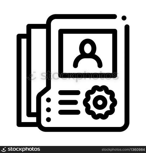 information about person icon vector. information about person sign. isolated contour symbol illustration. information about person icon vector outline illustration