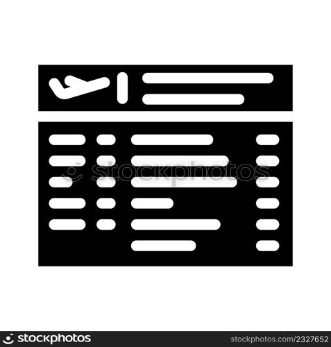 information airport glyph icon vector. information airport sign. isolated contour symbol black illustration. information airport glyph icon vector illustration