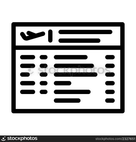 information airport line icon vector. information airport sign. isolated contour symbol black illustration. information airport line icon vector illustration