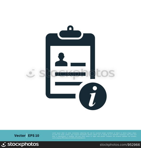 Information and Clipboard Vector Logo Template Illustration Design. Vector EPS 10.