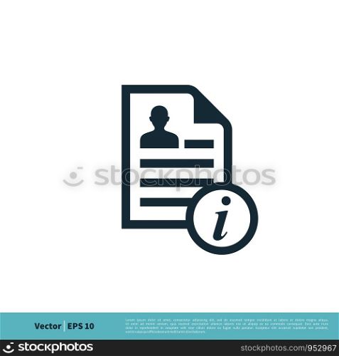 Information and Paper Document Vector Logo Template Illustration Design. Vector EPS 10.