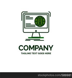 information, content, development, website, web Flat Business Logo template. Creative Green Brand Name Design.