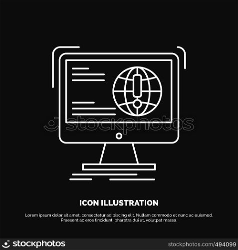 information, content, development, website, web Icon. Line vector symbol for UI and UX, website or mobile application. Vector EPS10 Abstract Template background