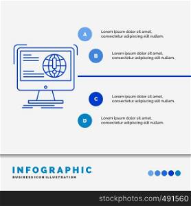 information, content, development, website, web Infographics Template for Website and Presentation. Line Blue icon infographic style vector illustration. Vector EPS10 Abstract Template background