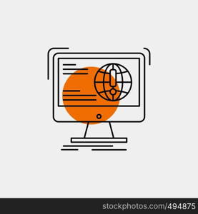 information, content, development, website, web Line Icon. Vector EPS10 Abstract Template background