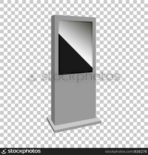 Information display mockup. Realistic illustration of information display vector mockup for on transparent background. Information display mockup, realistic style