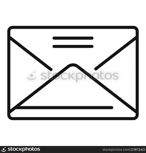 Information envelope icon outline vector. Paper mail. Letter post. Information envelope icon outline vector. Paper mail