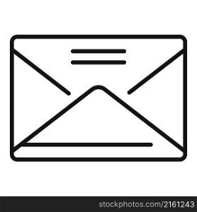 Information envelope icon outline vector. Paper mail. Letter post. Information envelope icon outline vector. Paper mail