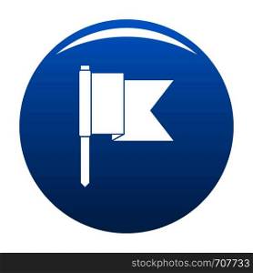 Information flag icon vector blue circle isolated on white background . Information flag icon blue vector