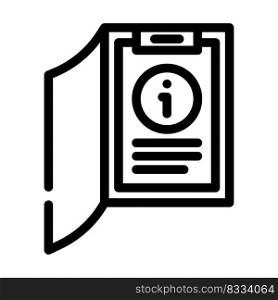 information folder line icon vector. information folder sign. isolated contour symbol black illustration. information folder line icon vector illustration