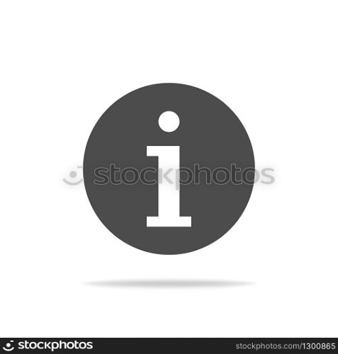 Information icon, isolated. Flat design info sign. Vector EPS 10
