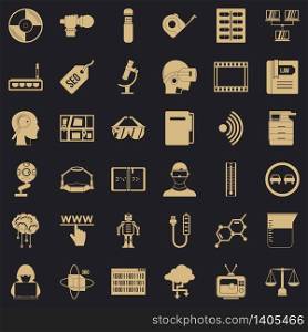 Information icons set. Simple style of 36 information vector icons for web for any design. Information icons set, simple style