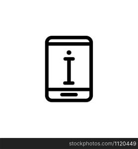 Information on the phone icon vector. A thin line sign. Isolated contour symbol illustration. Information on the phone icon vector. Isolated contour symbol illustration