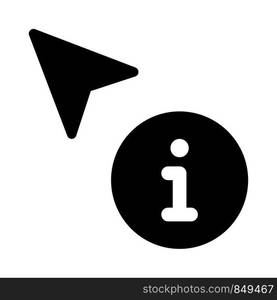 Information or help logo mouse cursor selection