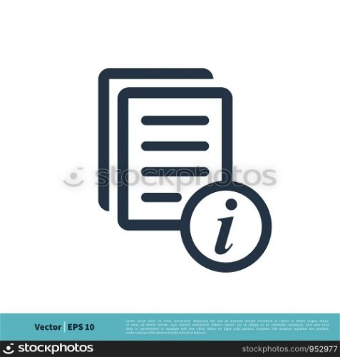 Information Paper Icon Vector Logo Template Illustration Design. Vector EPS 10.