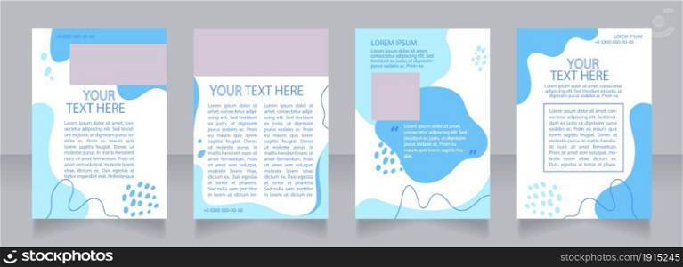 Information technology development blank brochure layout design. Vertical poster template set with empty copy space for text. Premade corporate reports collection. Editable flyer paper pages. Information technology development blank brochure layout design