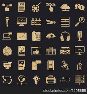 Information technology icons set. Simple style of 36 information technology vector icons for web for any design. Information technology icons set, simple style