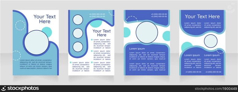 Informative content presentation blank brochure layout design. Vertical poster template set with empty copy space for text. Premade corporate reports collection. Editable flyer paper pages. Informative content presentation blank brochure layout design