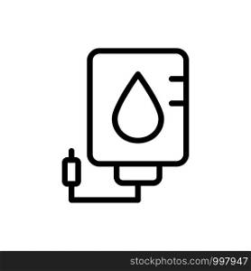 Infuse blood bag icon vector design template