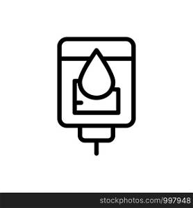 Infuse blood bag icon vector design template