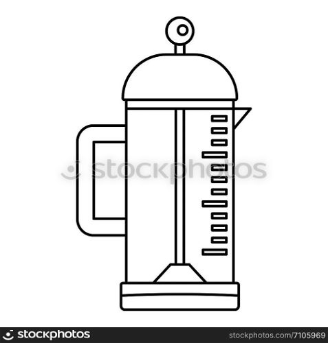 Infusion coffee pot icon. Outline infusion coffee pot vector icon for web design isolated on white background. Infusion coffee pot icon, outline style