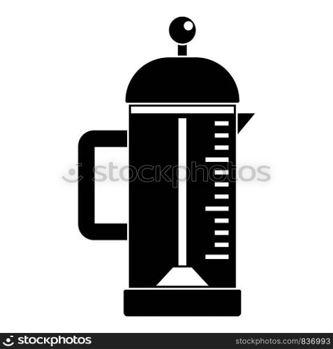 Infusion coffee pot icon. Simple illustration of infusion coffee pot vector icon for web design isolated on white background. Infusion coffee pot icon, simple style