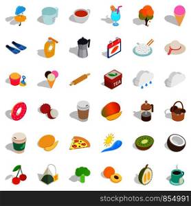 Infusion icons set. Isometric style of 36 infusion vector icons for web isolated on white background. Infusion icons set, isometric style