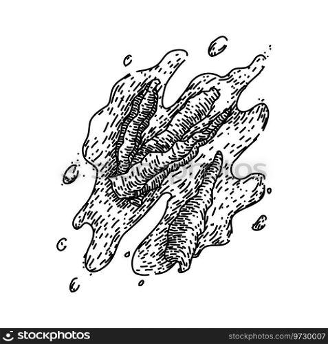 ingredient paprika hand drawn. powder chili, cayenne seasoning, pile spicy ingredient paprika vector sketch. isolated black illustration. ingredient paprika sketch hand drawn vector