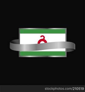 Ingushetia flag Ribbon banner design