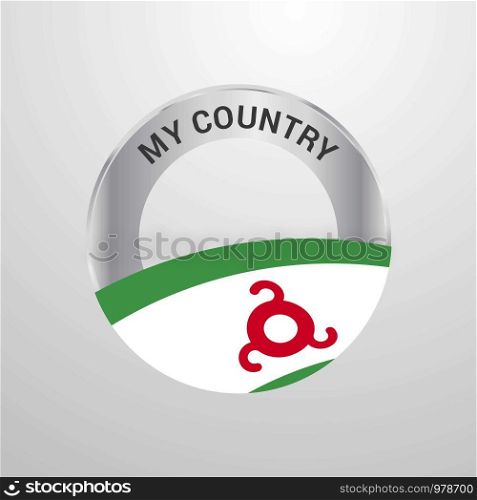 Ingushetia My Country Flag badge