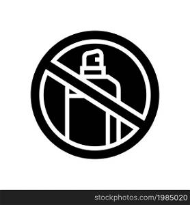 inhalants sprayer addiction glyph icon vector. inhalants sprayer addiction sign. isolated contour symbol black illustration. inhalants sprayer addiction glyph icon vector illustration