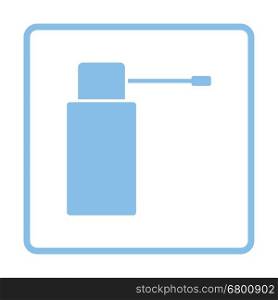 Inhalator icon. Blue frame design. Vector illustration.