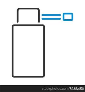 Inhalator Icon. Editable Bold Outline With Color Fill Design. Vector Illustration.