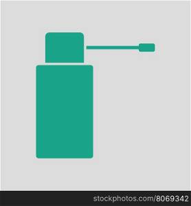 Inhalator icon. Gray background with green. Vector illustration.